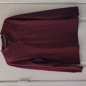 St. Johns Bay henley shirt, mens small, wine color